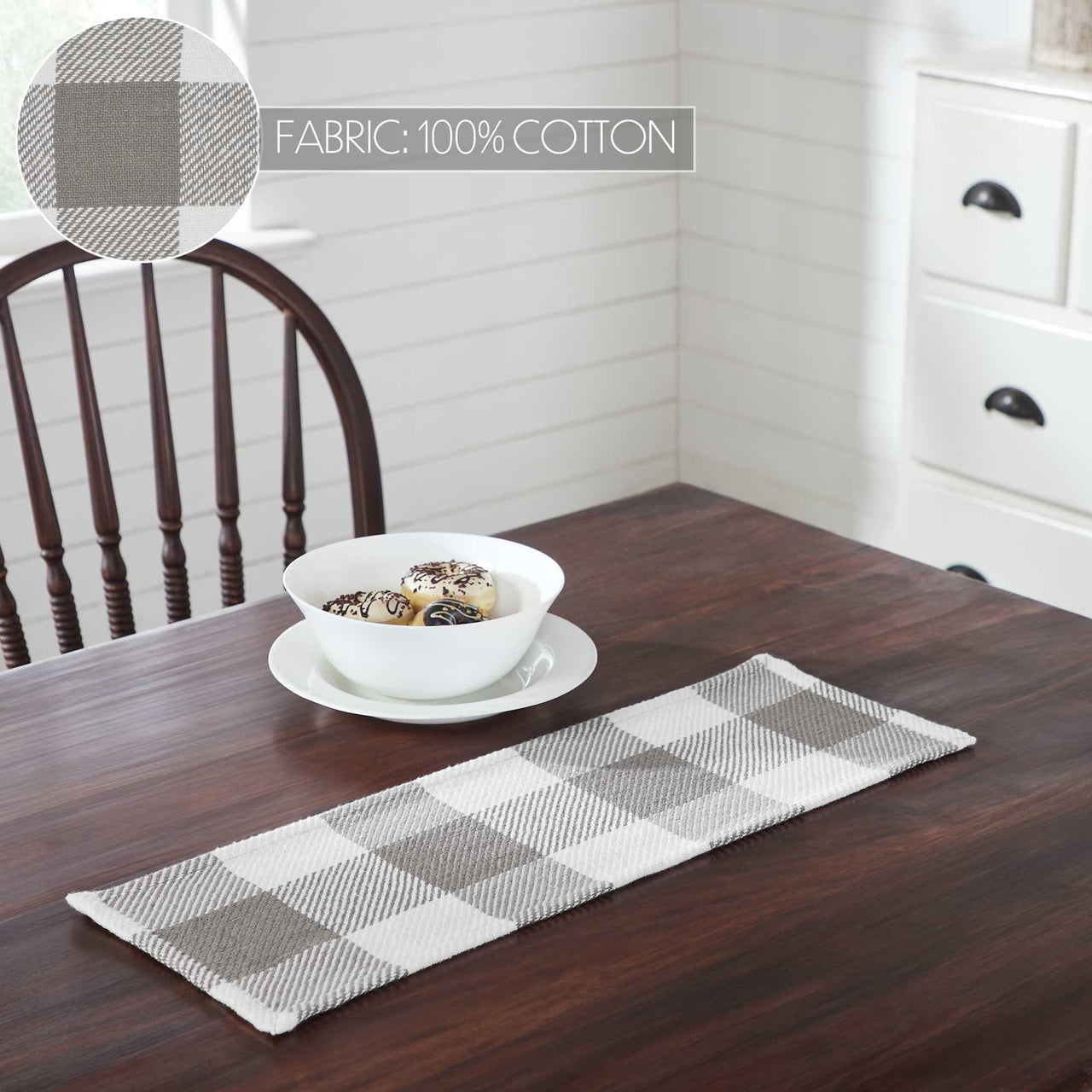 Annie Buffalo Check Grey Runner 8x24 - The Fox Decor