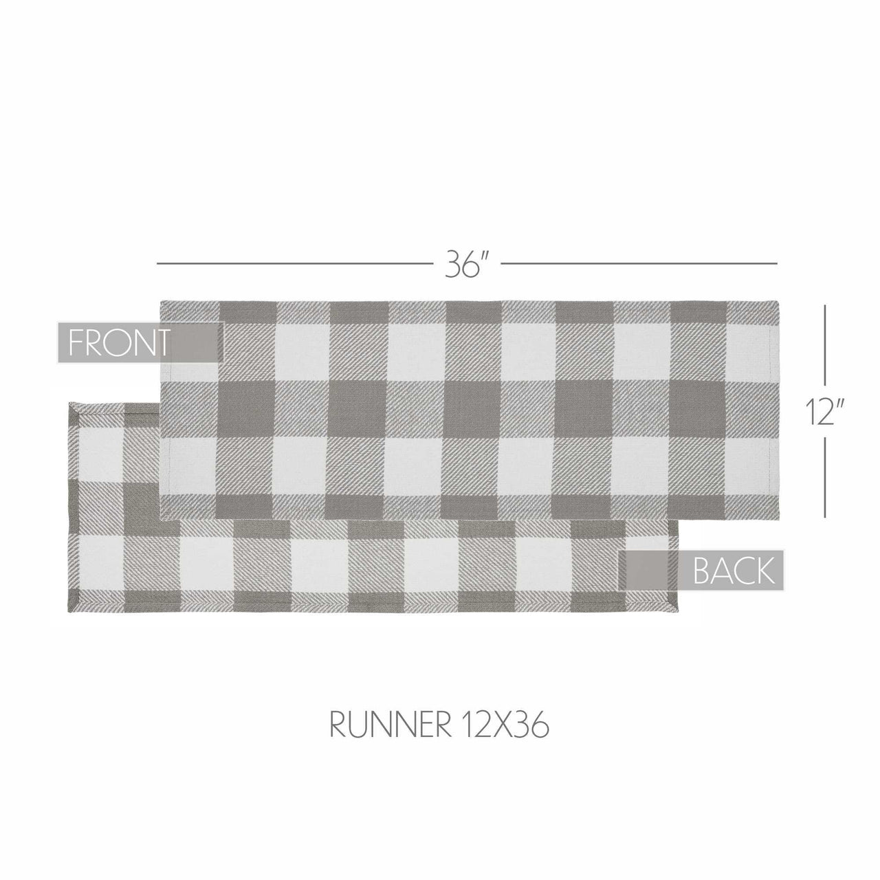 Annie Buffalo Check Grey Runner 12x36 - The Fox Decor