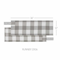 Annie Buffalo Check Grey Runner 12x36 - The Fox Decor
