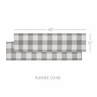 Annie Buffalo Check Grey Runner 12x48 - The Fox Decor