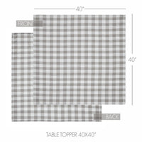 Annie Buffalo Check Grey Table Topper 40x40 - The Fox Decor