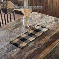 Black Check Runner 8x24 - The Fox Decor