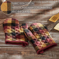 Heritage Farms Primitive Check Oven Mitt Set of 2 - The Fox Decor