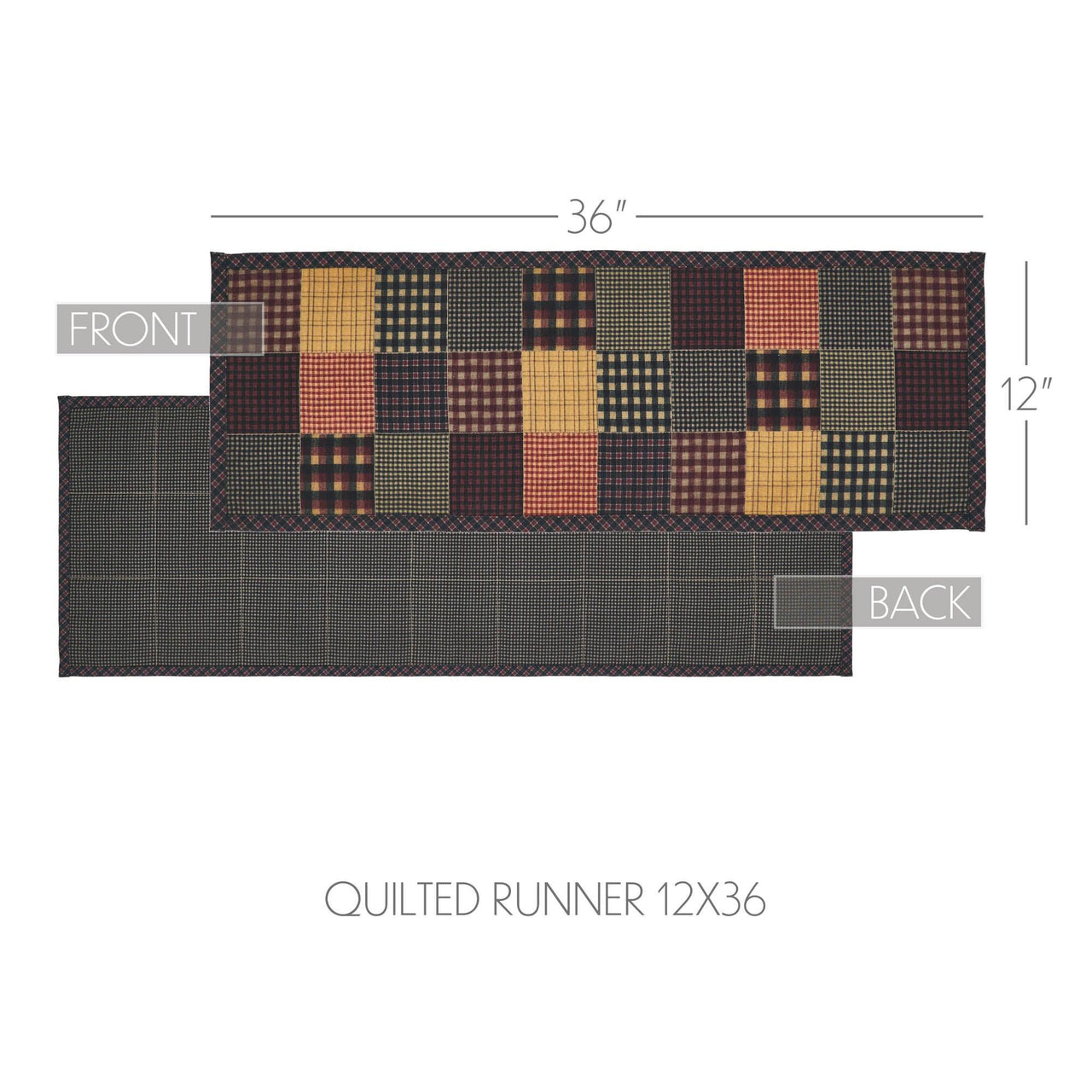 Heritage Farms Quilted Runner 12x36 - The Fox Decor