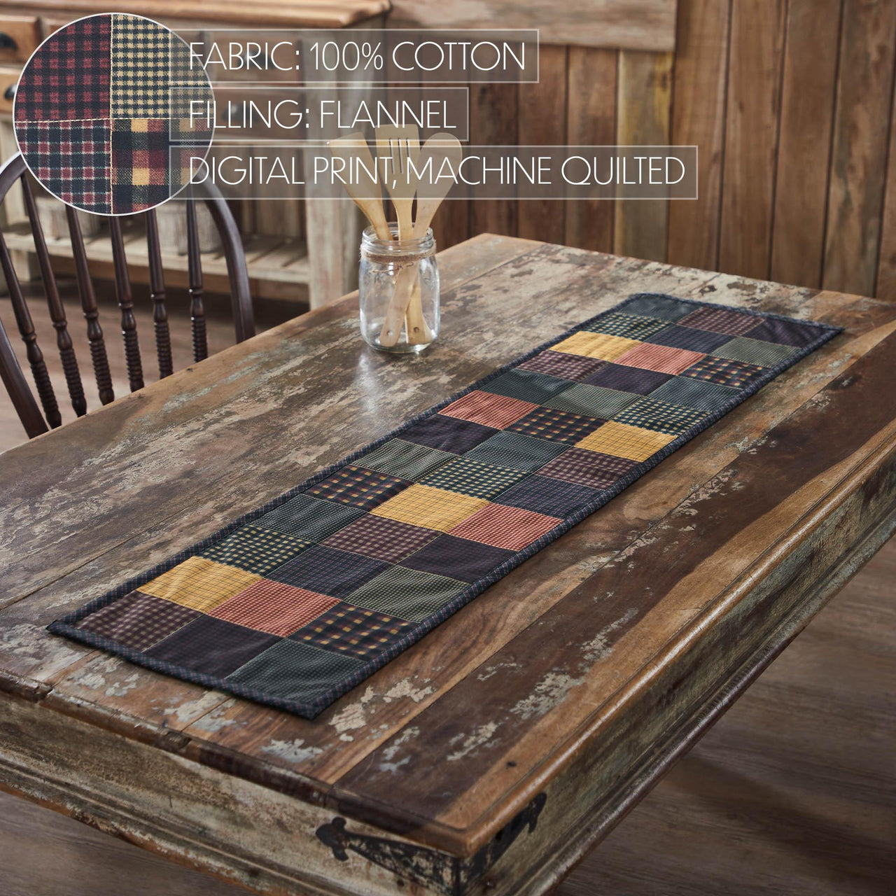 Heritage Farms Quilted Runner 12x48 - The Fox Decor