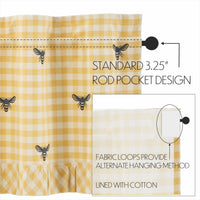 Thumbnail for Buzzy Bees Ruffled Valance 18x60 - The Fox Decor