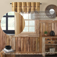 Pip Vinestar Scalloped Layered Valance 18x60 - The Fox Decor