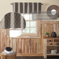 Custom House Black Tan Jacquard Valance 18x60 - The Fox Decor