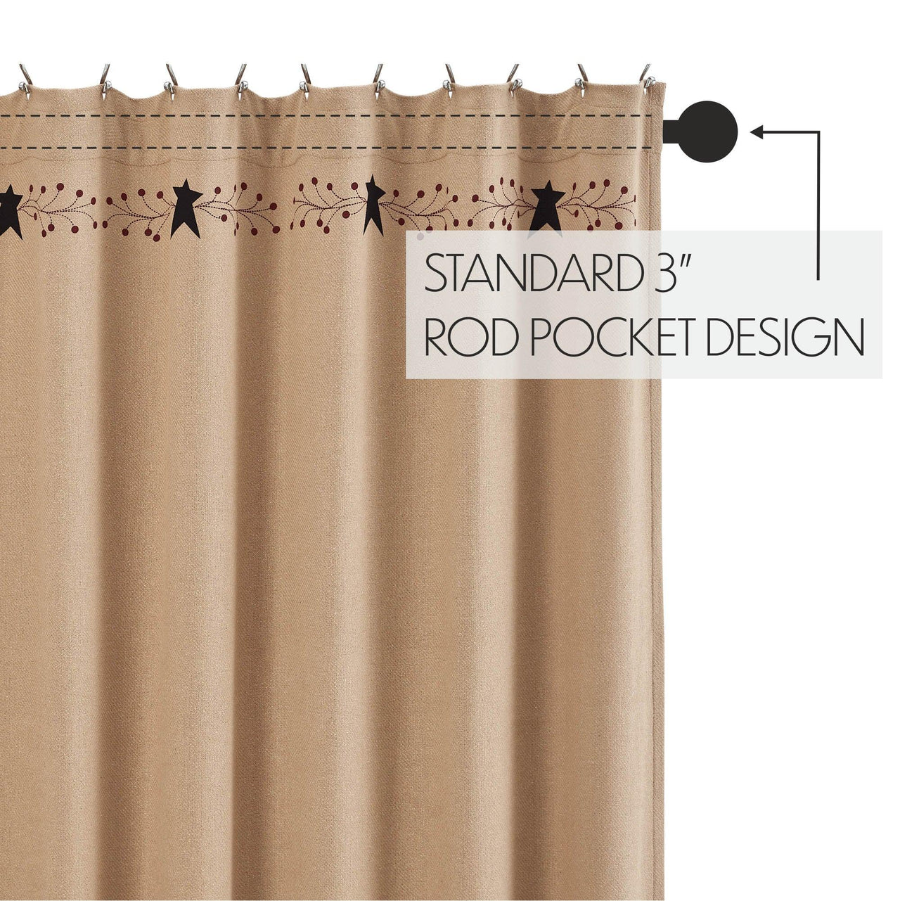 Pip Vinestar Shower Curtain 72x72 VHC Brands - The Fox Decor