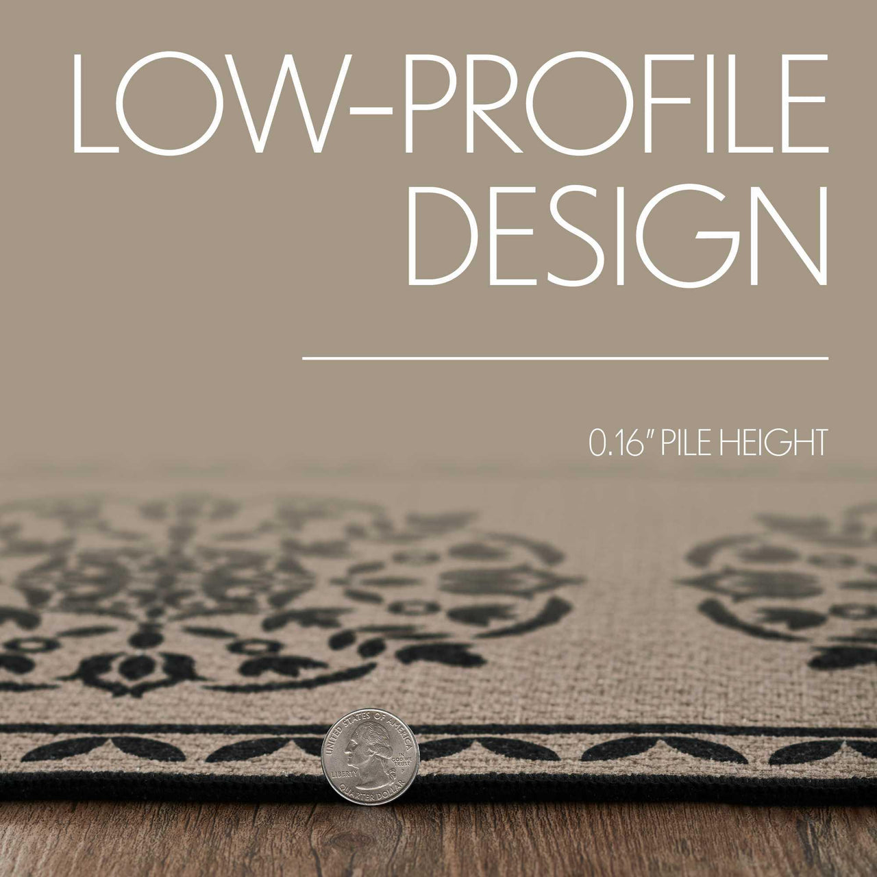 Custom House Black Tan Jacquard Polyester Bathmat 17x36 - The Fox Decor