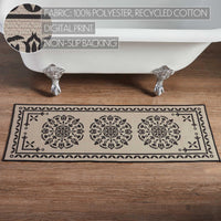 Custom House Black Tan Jacquard Polyester Bathmat 17x48 - The Fox Decor