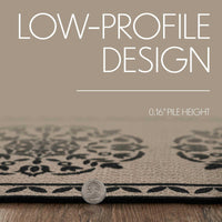 Custom House Black Tan Jacquard Polyester Bathmat 20x30 - The Fox Decor