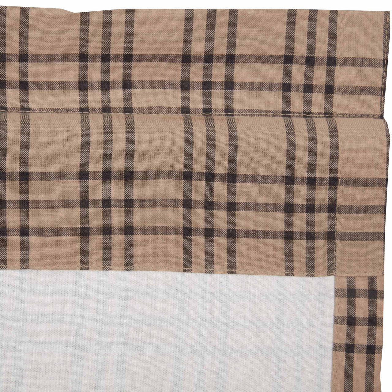 Sawyer Mill Charcoal Plaid Prairie Short Panel Curtain Set of 2 63x36x18
