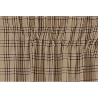 Sawyer Mill Charcoal Plaid Prairie Short Panel Curtain Set of 2 63x36x18