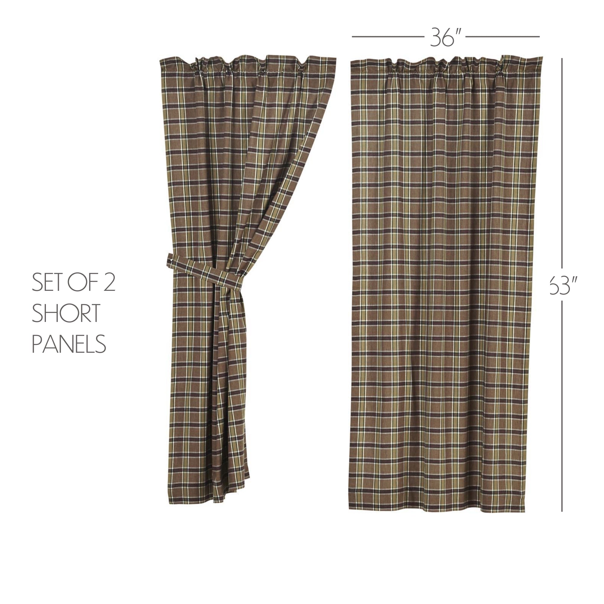 Wyatt Short Panel Curtain Set of 2 63