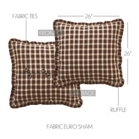Rory Fabric Euro Sham 26x26 VHC Brands