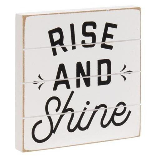 Good Morning Shiplap Block Sign 3 Asstd - The Fox Decor