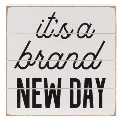 Good Morning Shiplap Block Sign 3 Asstd - The Fox Decor
