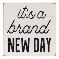 Good Morning Shiplap Block Sign 3 Asstd - The Fox Decor