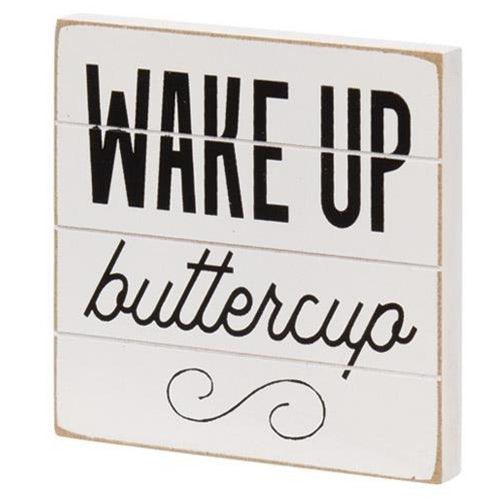 Good Morning Shiplap Block Sign 3 Asstd - The Fox Decor