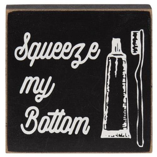Funny Bathroom Wood Block 3 Asstd - The Fox Decor