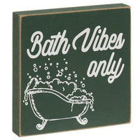 Funny Bathroom Wood Block 3 Asstd - The Fox Decor