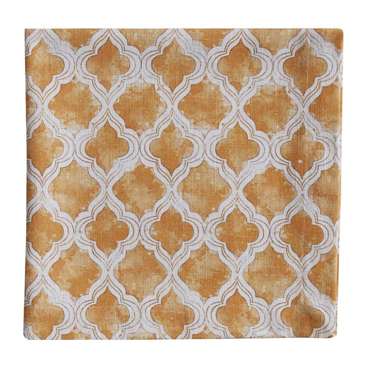 Watercolor Geo Apricot Napkin Set of 12 Park Designs - The Fox Decor