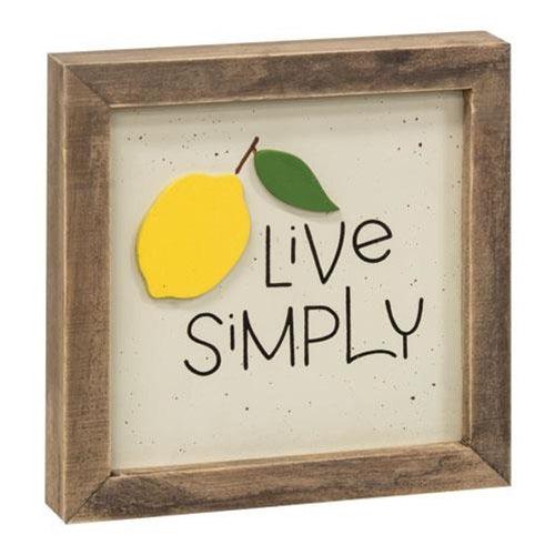 Live Simply Lemon Frame - The Fox Decor