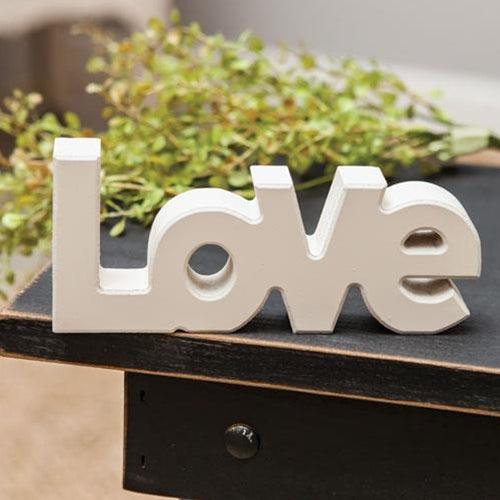 Wooden Love Block Cream - The Fox Decor