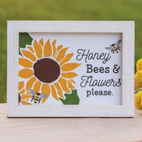 Honey Bees & Flowers Please Frame - The Fox Decor