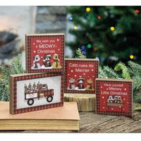 Buffalo Check Jingle Bell Express Truck Block - The Fox Decor