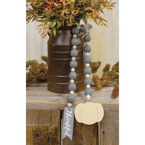 Thankful & Pumpkin Beaded Ornament - The Fox Decor