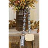 Thankful & Pumpkin Beaded Ornament - The Fox Decor