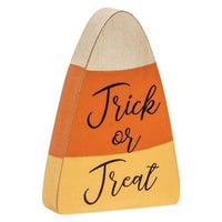 Trick or Treat Candy Corn Chunky Sitter - The Fox Decor