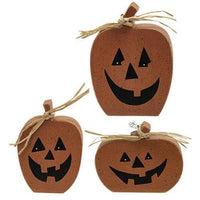 Thumbnail for 3 Set Chunky Reversible Pumpkin Sitters - The Fox Decor