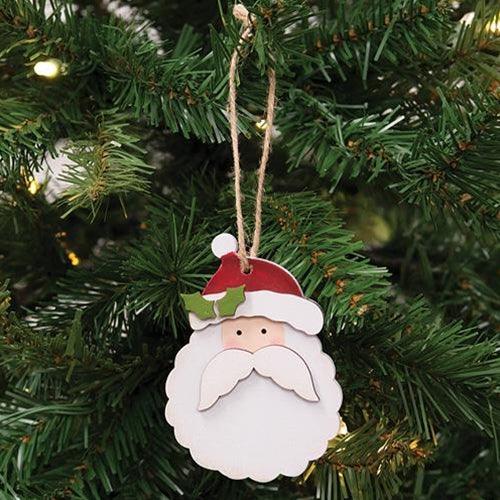 Santa With Holly Ornament - The Fox Decor