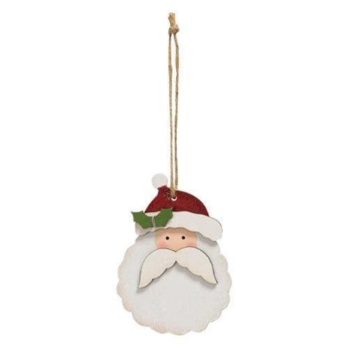 Santa With Holly Ornament - The Fox Decor