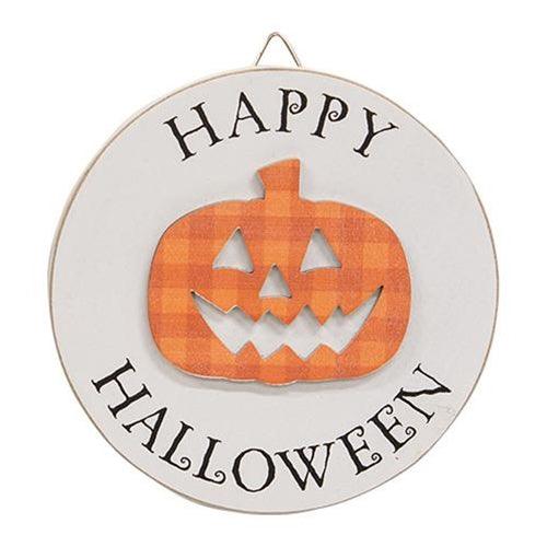 Happy Halloween Jack Circle Easel Sign - The Fox Decor