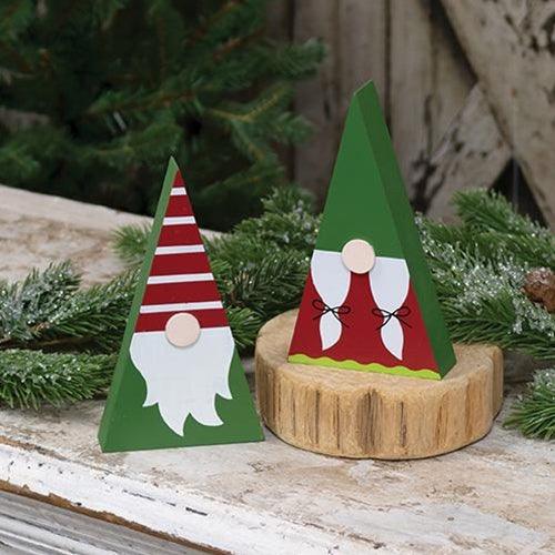 2 Set Mr & Mrs Christmas Tree Gnomes - The Fox Decor