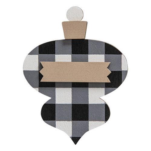 Buffalo Check Traditional Customizable Clip Ornament 3 Asstd - The Fox Decor