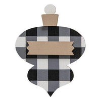 Buffalo Check Traditional Customizable Clip Ornament 3 Asstd - The Fox Decor