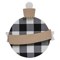 Buffalo Check Traditional Customizable Clip Ornament 3 Asstd - The Fox Decor