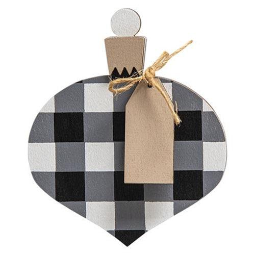 Buffalo Check Traditional Customizable Clip Ornament 3 Asstd - The Fox Decor