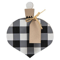 Buffalo Check Traditional Customizable Clip Ornament 3 Asstd - The Fox Decor