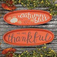We Are Thankful Oval Tray - The Fox Decor