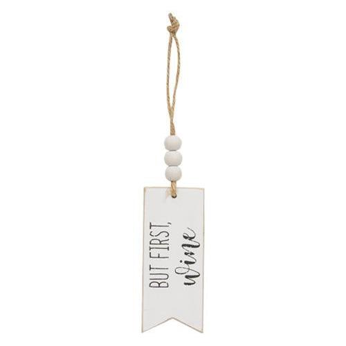 But First Beaded Drink Tag 4 Asstd - The Fox Decor