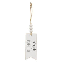 But First Beaded Drink Tag 4 Asstd - The Fox Decor