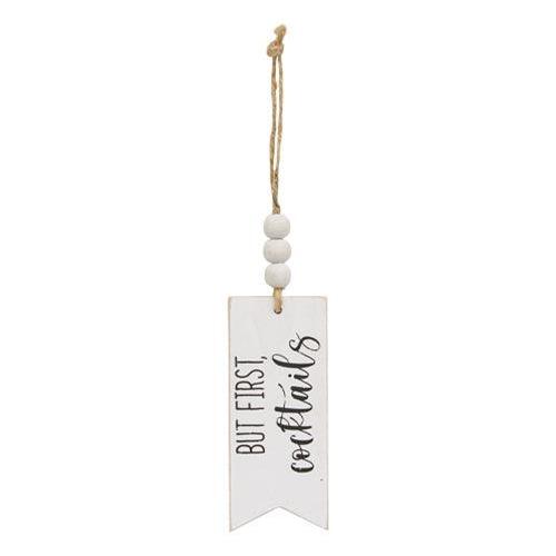 But First Beaded Drink Tag 4 Asstd - The Fox Decor