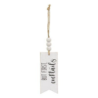 But First Beaded Drink Tag 4 Asstd - The Fox Decor