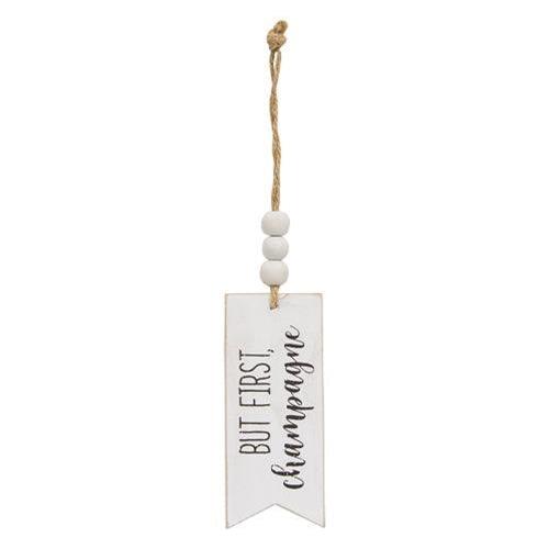 But First Beaded Drink Tag 4 Asstd - The Fox Decor